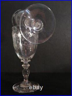 4 Verres à Eau Cristal St Louis 1908 H16cm