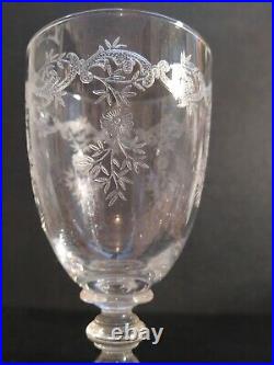 4 Verres à Eau Cristal St Louis 1908 H16cm