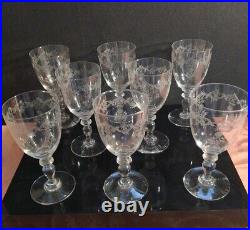 4 Verres à Eau Cristal St Louis 1908 H16cm