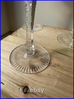 4 Verres en Cristal Saint Louis Roemer couleur Rhin 1970 vin d'alsace France