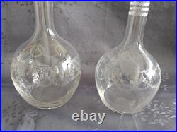 4 carafes à vin en cristal vers 1930 Saint Louis Baccarat