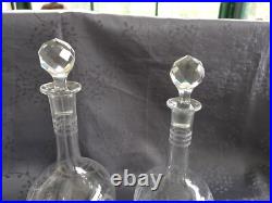 4 carafes à vin en cristal vers 1930 Saint Louis Baccarat