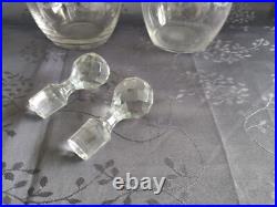 4 carafes à vin en cristal vers 1930 Saint Louis Baccarat
