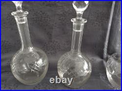 4 carafes à vin en cristal vers 1930 Saint Louis Baccarat 4 carafes à vin en cristal vers 1930 Saint Louis Baccarat