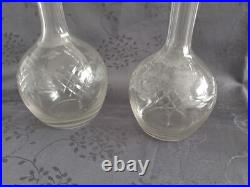 4 carafes à vin en cristal vers 1930 Saint Louis Baccarat