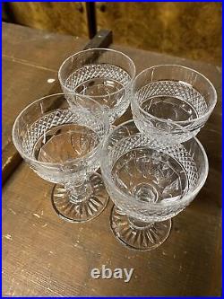 4 verres à vin blanc modèle Trianon en cristal de Saint Louis 10,8cm