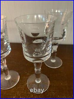 4 verres à vin modèle Cosmos en cristal de Saint Louis (prix à la pièce)