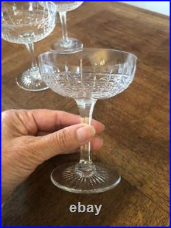 5 ÉLÉGANTES COUPES A CHAMPAGNE EN CRISTAL DE SAINT LOUIS, modèle ROLAND