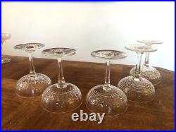 5 ÉLÉGANTES COUPES A CHAMPAGNE EN CRISTAL DE SAINT LOUIS, modèle ROLAND