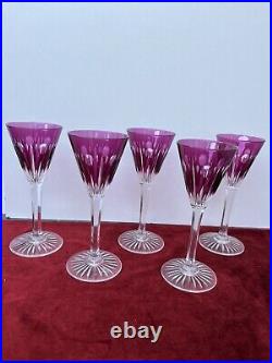 5 Verres À Vin Rouge Roemer Baccarat St Louis