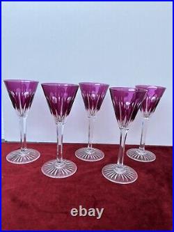 5 Verres À Vin Rouge Roemer Baccarat St Louis