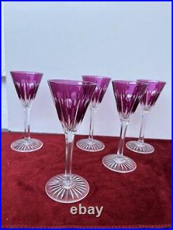 5 Verres À Vin Rouge Roemer Baccarat St Louis