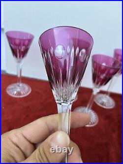 5 Verres À Vin Rouge Roemer Baccarat St Louis