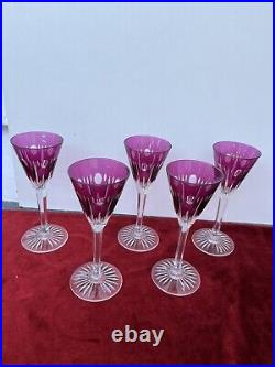 5 Verres À Vin Rouge Roemer Baccarat St Louis