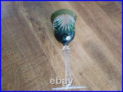5 Verres ST LOUIS A VIN Rouge CRISTAL COULEUR Colore Vert