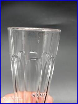 5 flutes à Champagne en cristal de BACCARAT SAINT LOUIS, cotes plates, 19éme