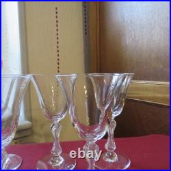 5 verres a vin ou a porto cristal saint louis modèle Lozère uni H 14 cm signé