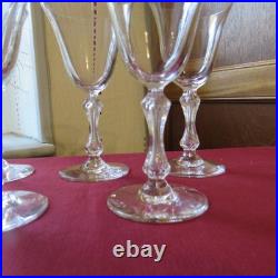 5 verres a vin ou a porto cristal saint louis modèle Lozère uni H 14 cm signé