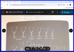 5 verres a vin ou a porto cristal saint louis modèle Lozère uni H 14 cm signé