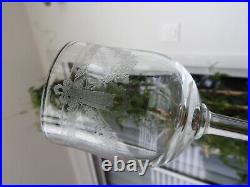 6 ANCIENS VERRES A VIN BLANC PORTO EN VERRE CRISTAL GRAVE St Louis modèle Empire