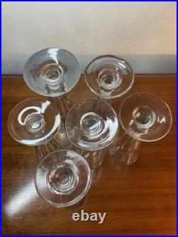 6 Coupes Ou Flûtes À Champagne Cristal Taillé, Modèle Caton, Baccarat St Louis