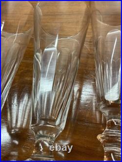 6 Coupes Ou Flûtes À Champagne Cristal Taillé, Modèle Caton, Baccarat St Louis