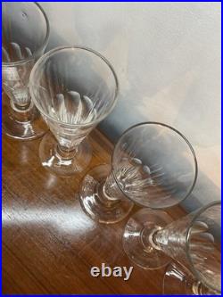 6 Coupes Ou Flûtes À Champagne Cristal Taillé, Modèle Caton, Baccarat St Louis