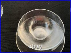6 Coupes Rinces Doigts avec leurs Assiettes en Cristal BACCARAT ou Saint LOUIS