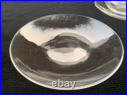 6 Coupes Rinces Doigts avec leurs Assiettes en Cristal BACCARAT ou Saint LOUIS