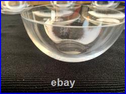 6 Coupes Rinces Doigts avec leurs Assiettes en Cristal BACCARAT ou Saint LOUIS