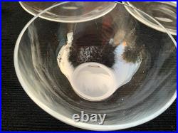 6 Coupes Rinces Doigts avec leurs Assiettes en Cristal BACCARAT ou Saint LOUIS