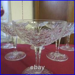 6 Coupes a Champagne en cristal de saint louis modèle Odessa