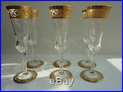 6 Flutes A Champagne Saint Louis Modele Thistle Pattern 6 Champagne Glasses