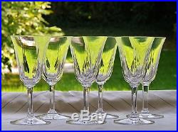 6 Grands Verres Vin, Eau Saint Louis Modele Cerdagne Cristal Taille N°5