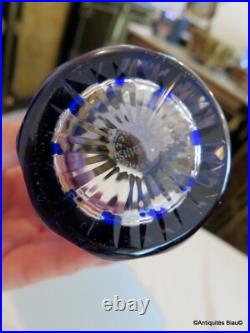 6 Gobelets RABAT à thé 9cm bleu cobalt et or en Cristal de Saint Louis signé 6 Gobelets RABAT à thé 9cm bleu cobalt et or en Cristal de Saint Louis signé