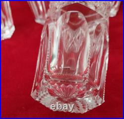6 VERRES à ORANGEADE en CRISTAL TAILLE, Haut 13 cm BACCARAT, SAINT LOUIS