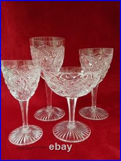 6 VERRES à ORANGEADE en CRISTAL TAILLE, Haut 13 cm BACCARAT, SAINT LOUIS