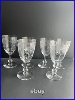 6 Verre A Eau En Cristal Gravé Saint Louis Modèle Cleo Baccarat
