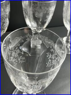 6 Verre A Eau En Cristal Gravé Saint Louis Modèle Cleo Baccarat