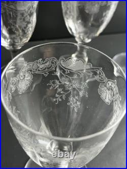 6 Verre A Eau En Cristal Gravé Saint Louis Modèle Cleo Baccarat