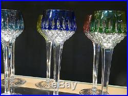 6 Verre à vin du Rhin Roemer 20,5 cm cristal de Saint Louis signes