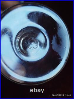 6 Verres A Vin Rouge En cristal de st Louis modèle Cleo Massenet Gravé 14,5cm