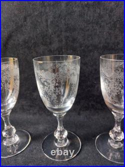6 Verres A Vin Rouge En cristal de st Louis modèle Cleo Massenet Gravé 15cm 6 Verres A Vin Rouge En cristal de st Louis modèle Cleo Massenet Gravé 15cm