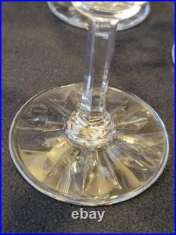 6 Verres À Vin Rouge St Saint Louis Modèle Tarn En Cristal Taillé Signé 16 Cm