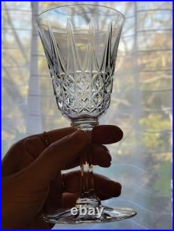 6 Verres À Vin Rouge St Saint Louis Modèle Tarn En Cristal Taillé Signé 16 Cm