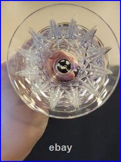 6 Verres À Vin Rouge St Saint Louis Modèle Tarn En Cristal Taillé Signé 16 Cm