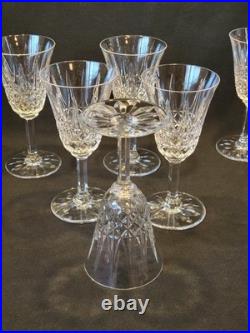 6 Verres À Vin Rouge St Saint Louis Modèle Tarn En Cristal Taillé Signé 16 Cm