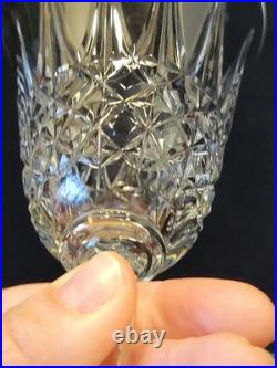 6 Verres À Vin Rouge St Saint Louis Modèle Tarn En Cristal Taillé Signé 16 Cm