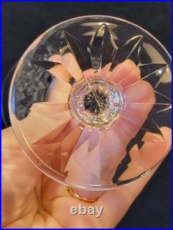 6 Verres À Vin Rouge St Saint Louis Modèle Tarn En Cristal Taillé Signé 16 Cm