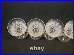 6 Verres À Vin Rouge St Saint Louis Modèle Tarn En Cristal Taillé Signé 16 Cm